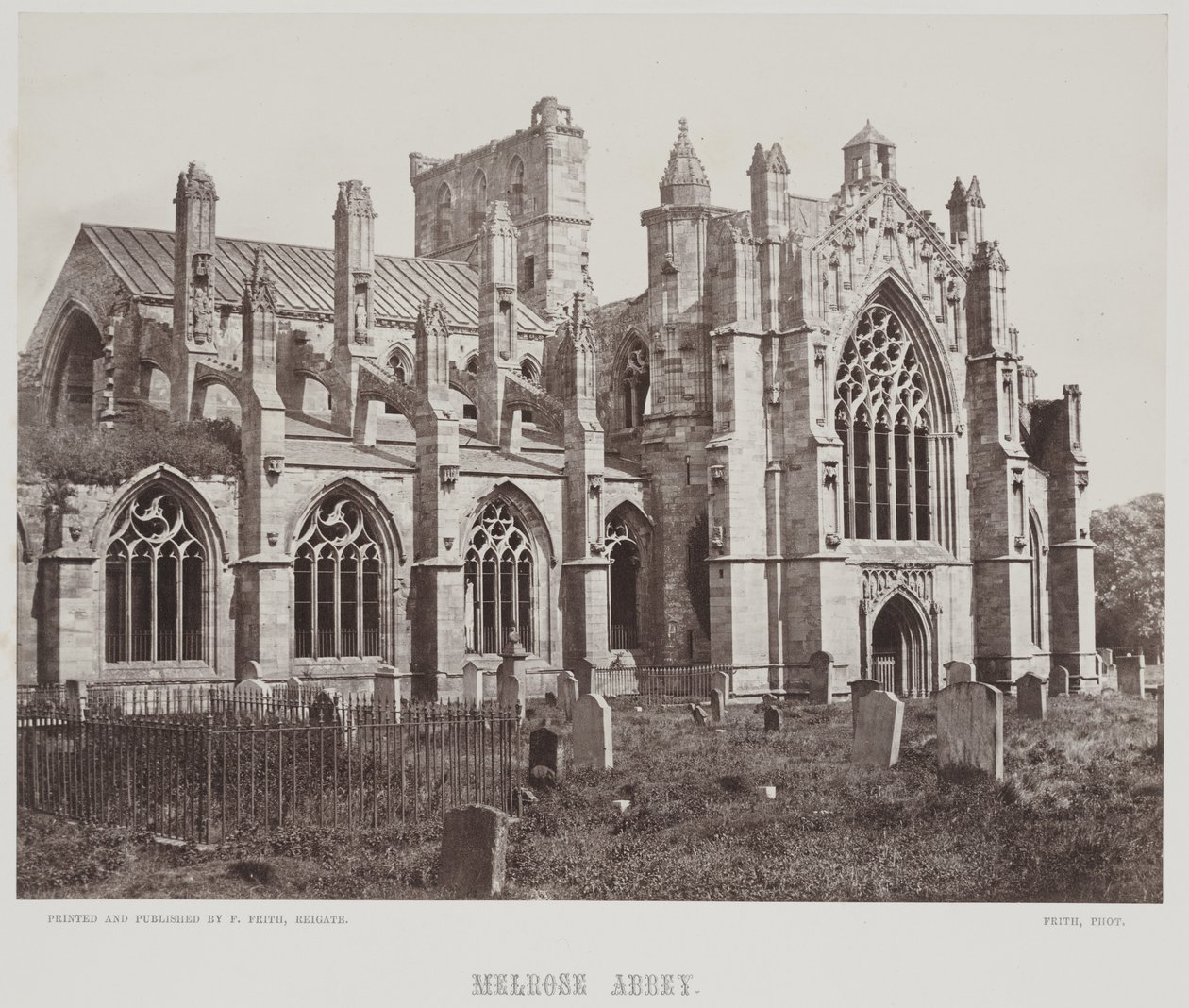 Abbazia di Melrose, c.1857 da Francis Frith