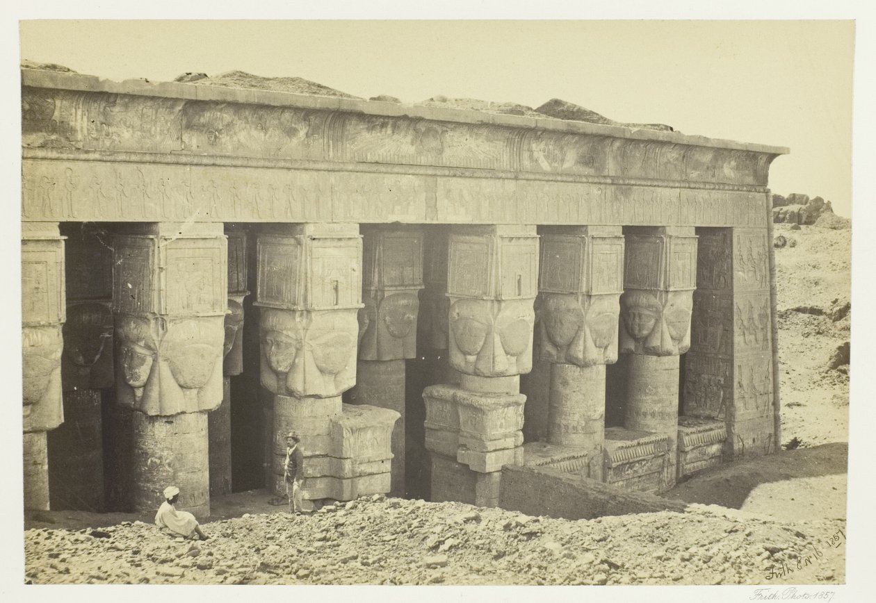 Portico del Tempio di Dendera da Francis Frith
