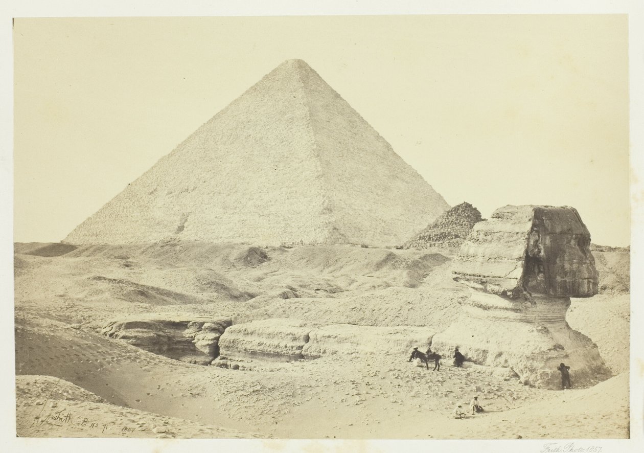 La sfinge e la Grande Piramide, Geezeh da Francis Frith