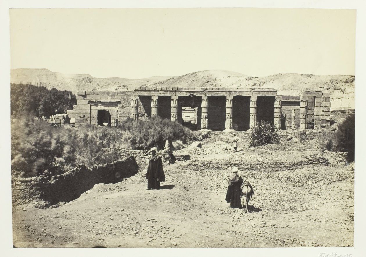 Il Tempio di Goorneh, Tebe, 1857 da Francis Frith