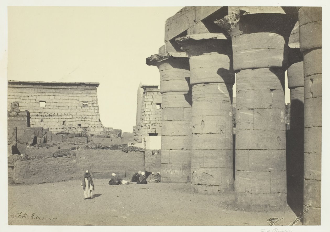 Veduta di Luxor, 1857 da Francis Frith