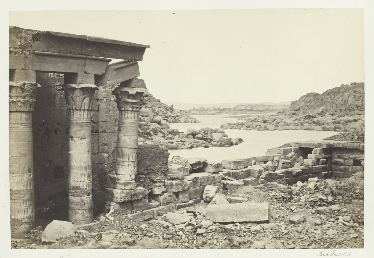 Vista da Philae, guardando a nord da Francis Frith
