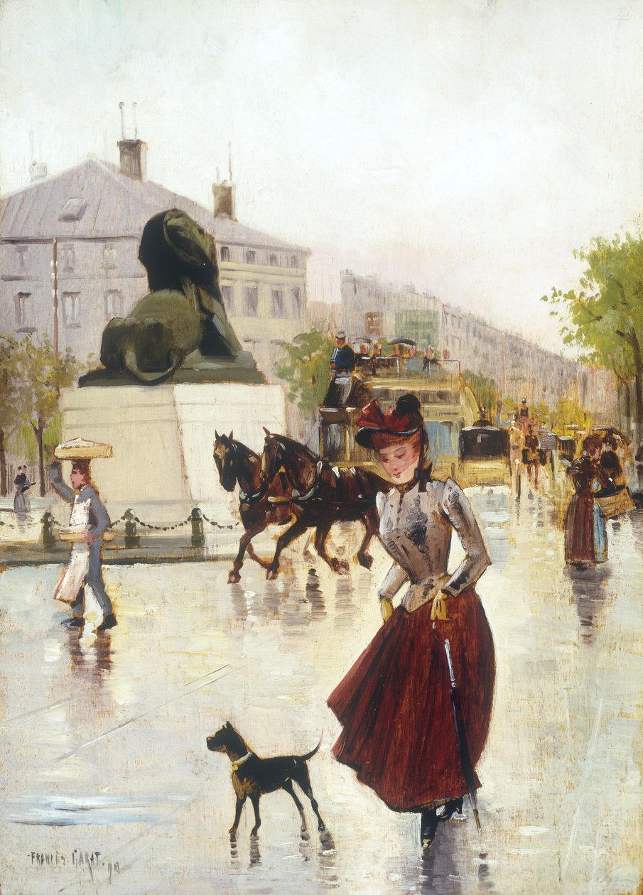 Scena di Strada a Parigi, 1890 da Francis Garat