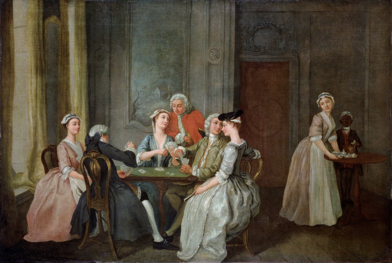 Giocando a Quadriglia, 1740-50 da Francis Hayman