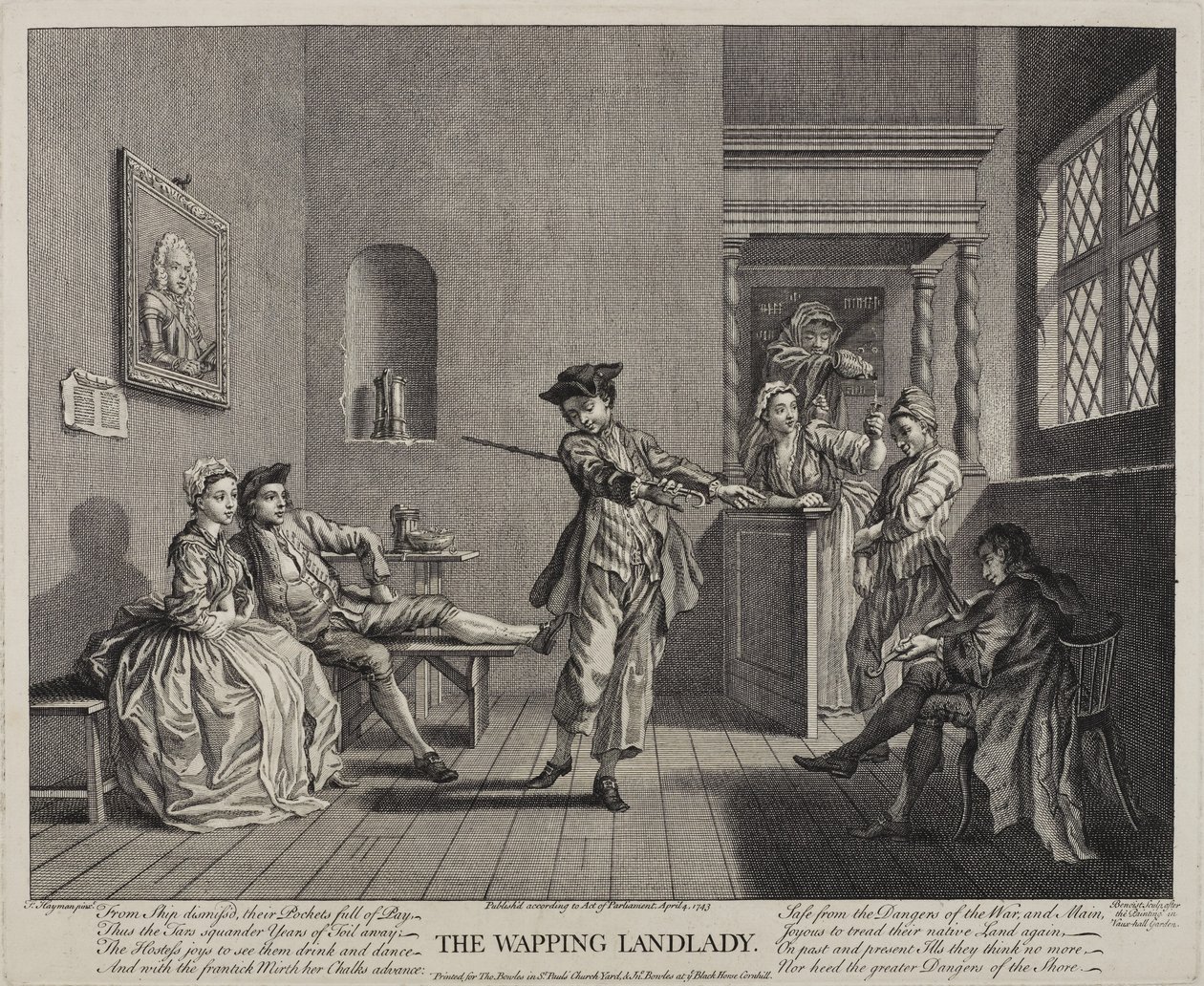 La locandiera di Wapping, 1743 da Francis Hayman