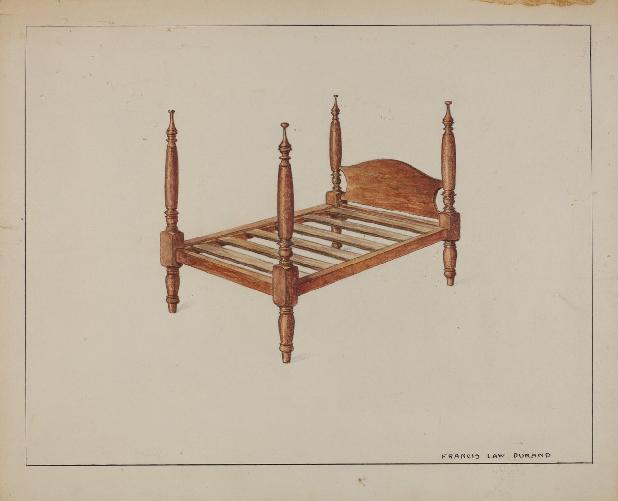 Letto per bambole da Francis Law Durand