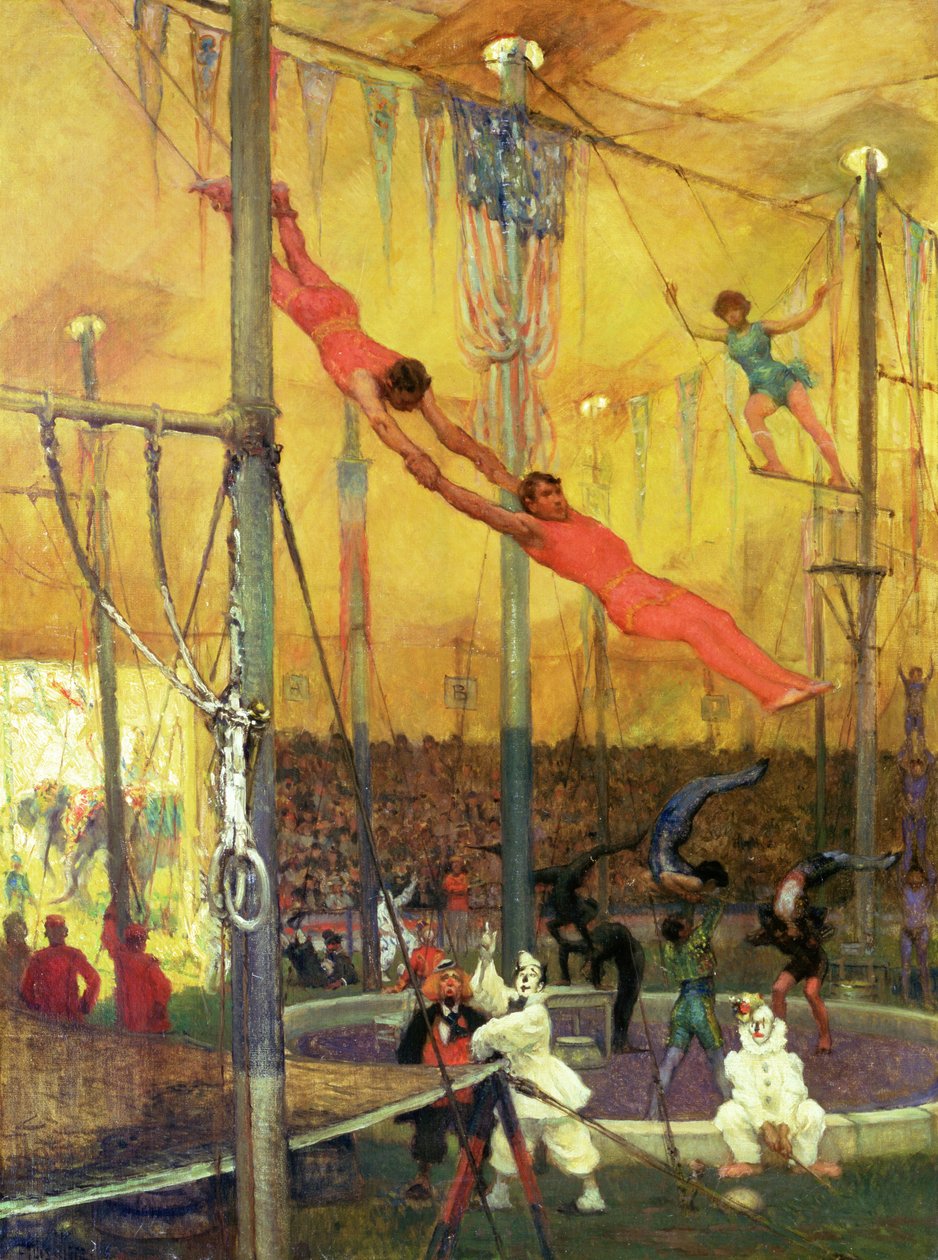 Artisti del trapezio da Francis Luis Mora