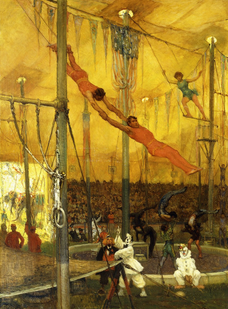 Artisti del trapezio da Francis Luis Mora