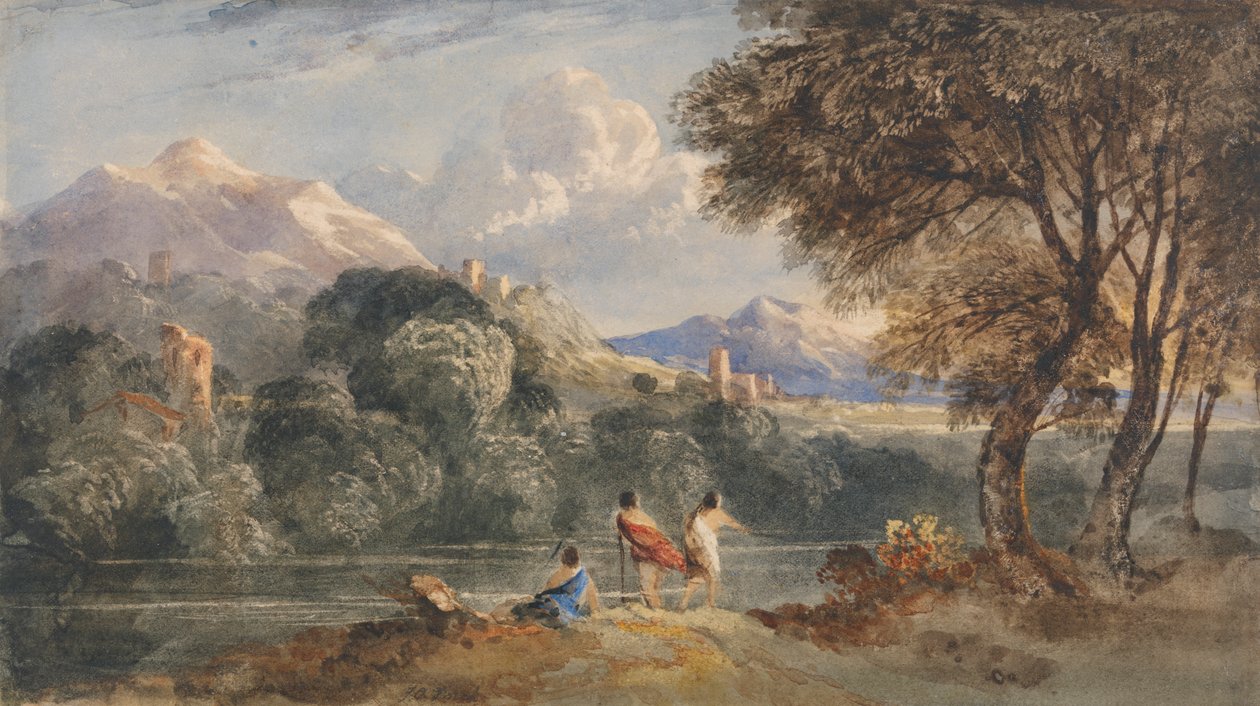 Paesaggio Classico con Figure da Francis Oliver Finch