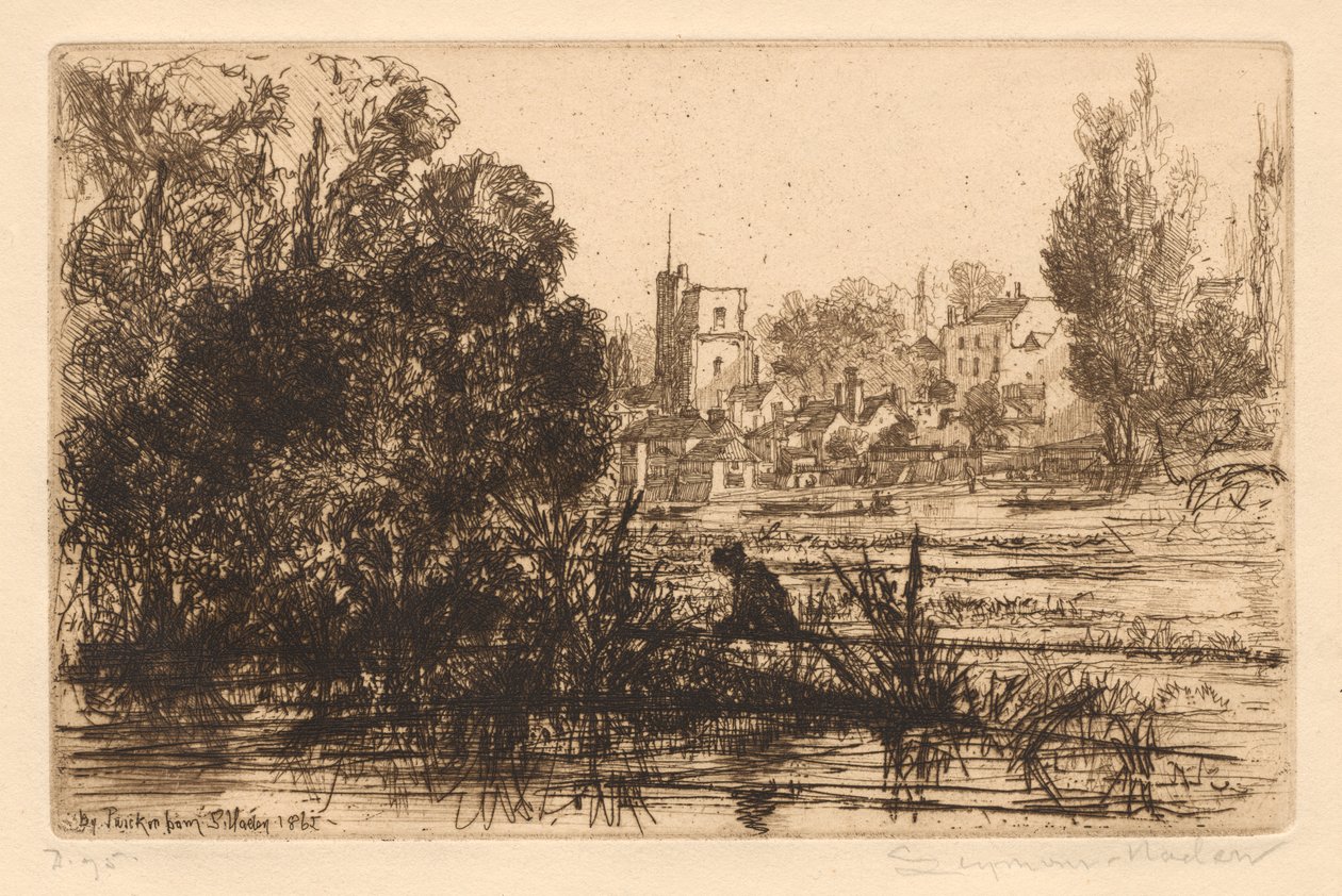 Portfolio di Hamerton III: Chiesa di Twickenham da Francis Seymour Haden
