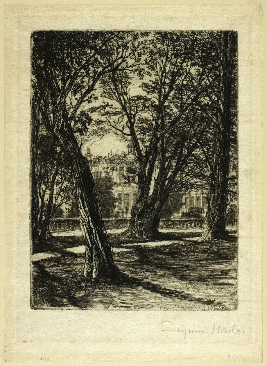 Giardini di Kensington, No. I (piccola tavola) da Francis Seymour Haden