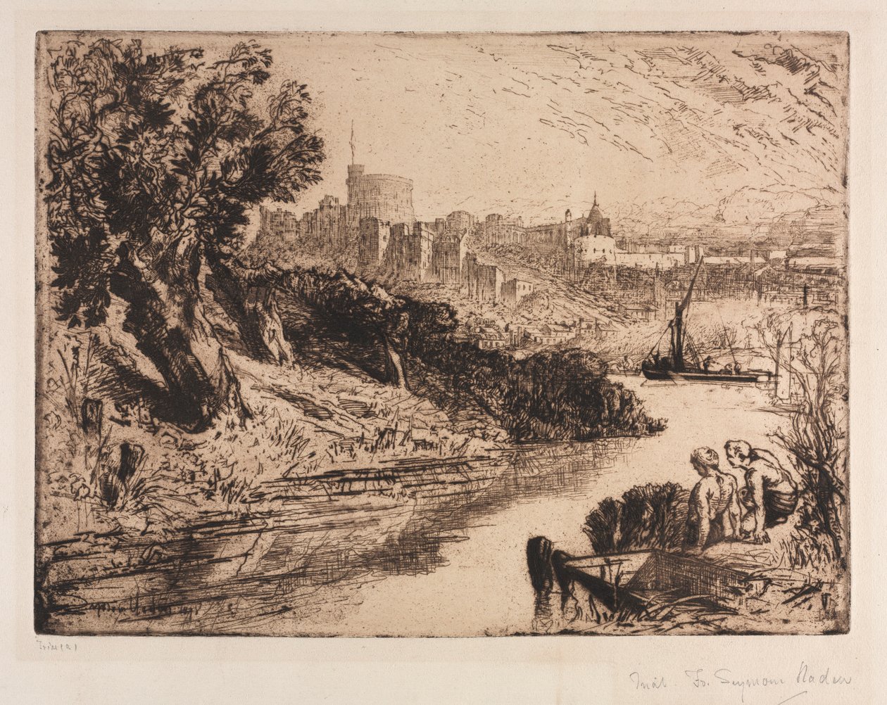 Castello di Windsor, 1878 da Francis Seymour Haden