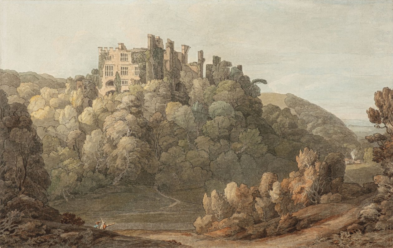 Castello di Berry Pomeroy, Devon da Francis Towne