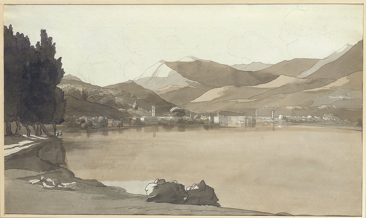 Città di Lugano, Svizzera, 1781 da Francis Towne