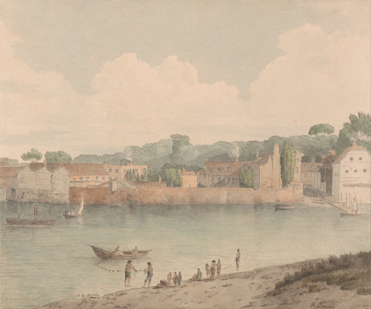 Scala di Vauxhall, da Millbank, 5 luglio 1797 da Francis Towne