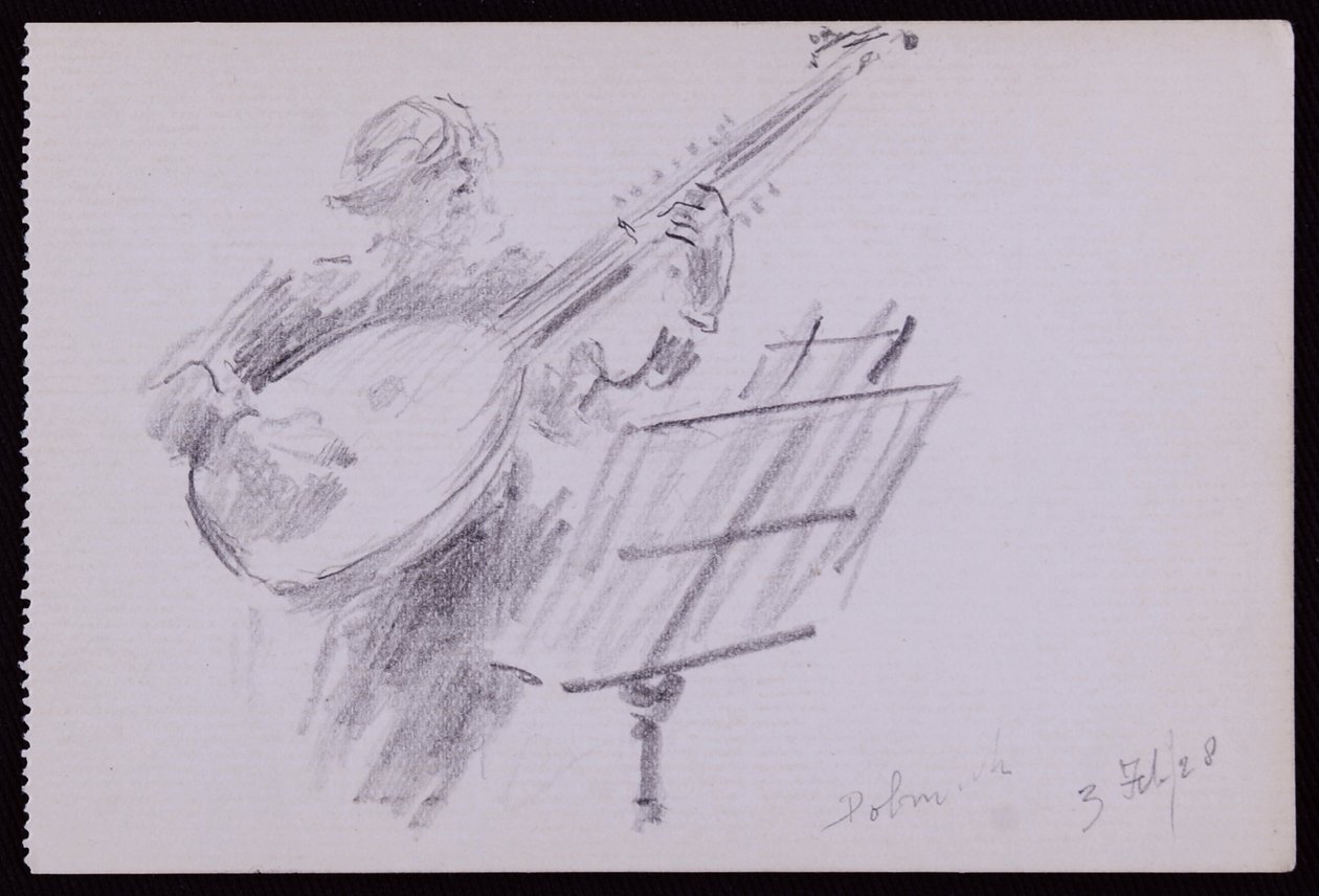 Ritratto di Arnold Dolmetsch da Francis Wilfred Lawson