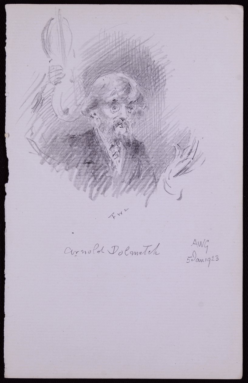 Ritratto di Arnold Dolmetsch da Francis Wilfred Lawson