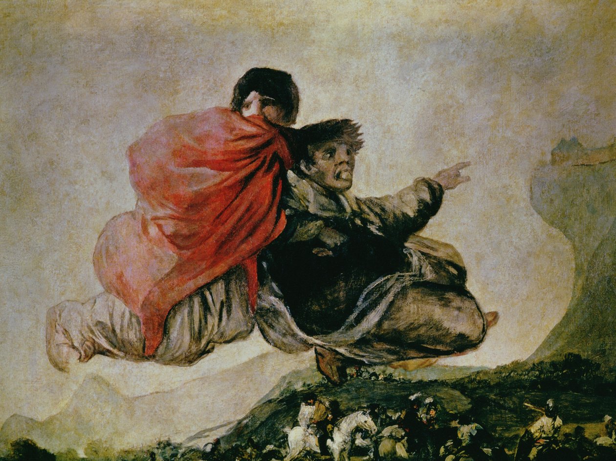 Visione Fantastica (Asmodeo) 1821-23 (dettaglio) da Francisco de Goya
