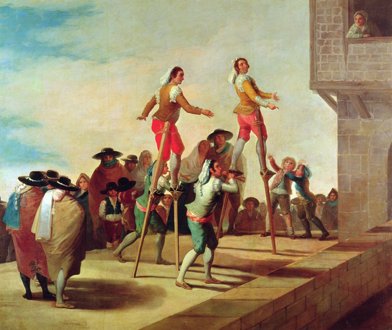 I trampoli, c.1791-92 da Francisco de Goya