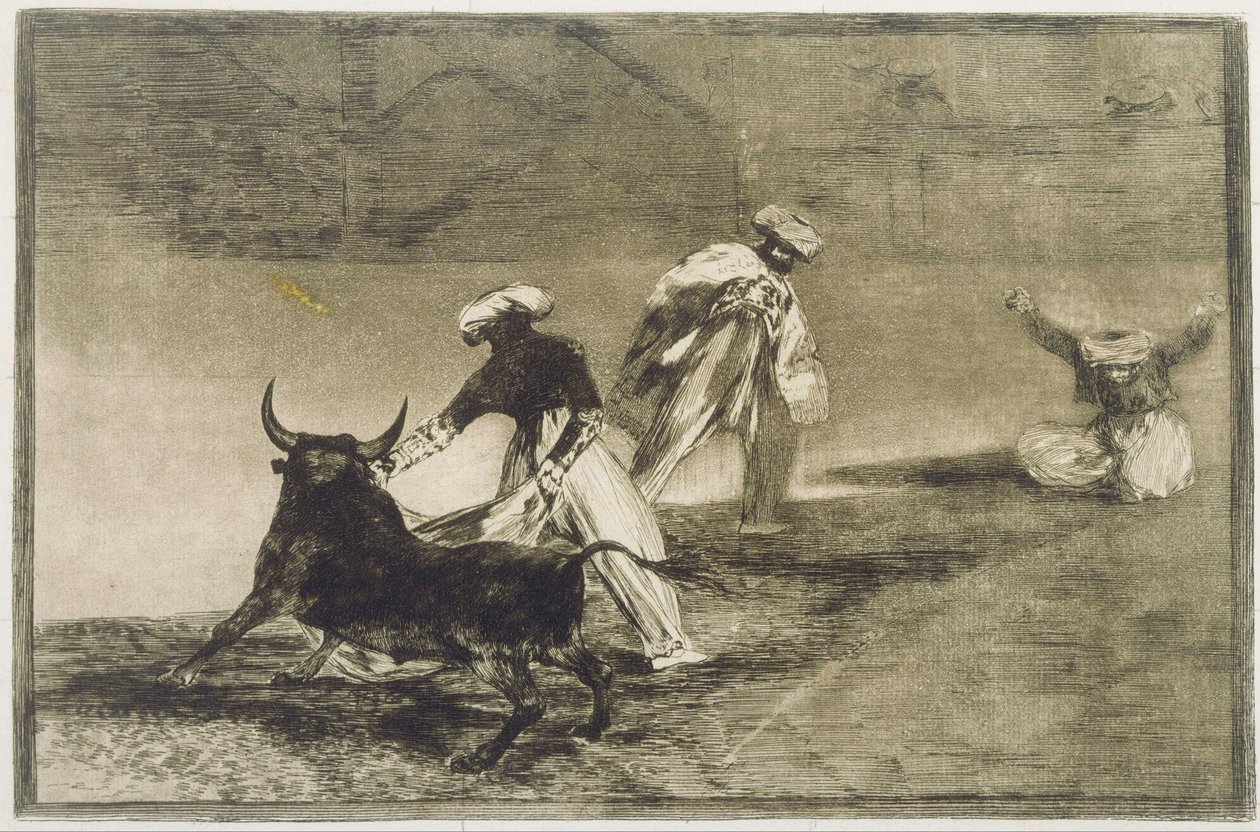 Giocano un altro con il mantello... da L da Francisco de Goya