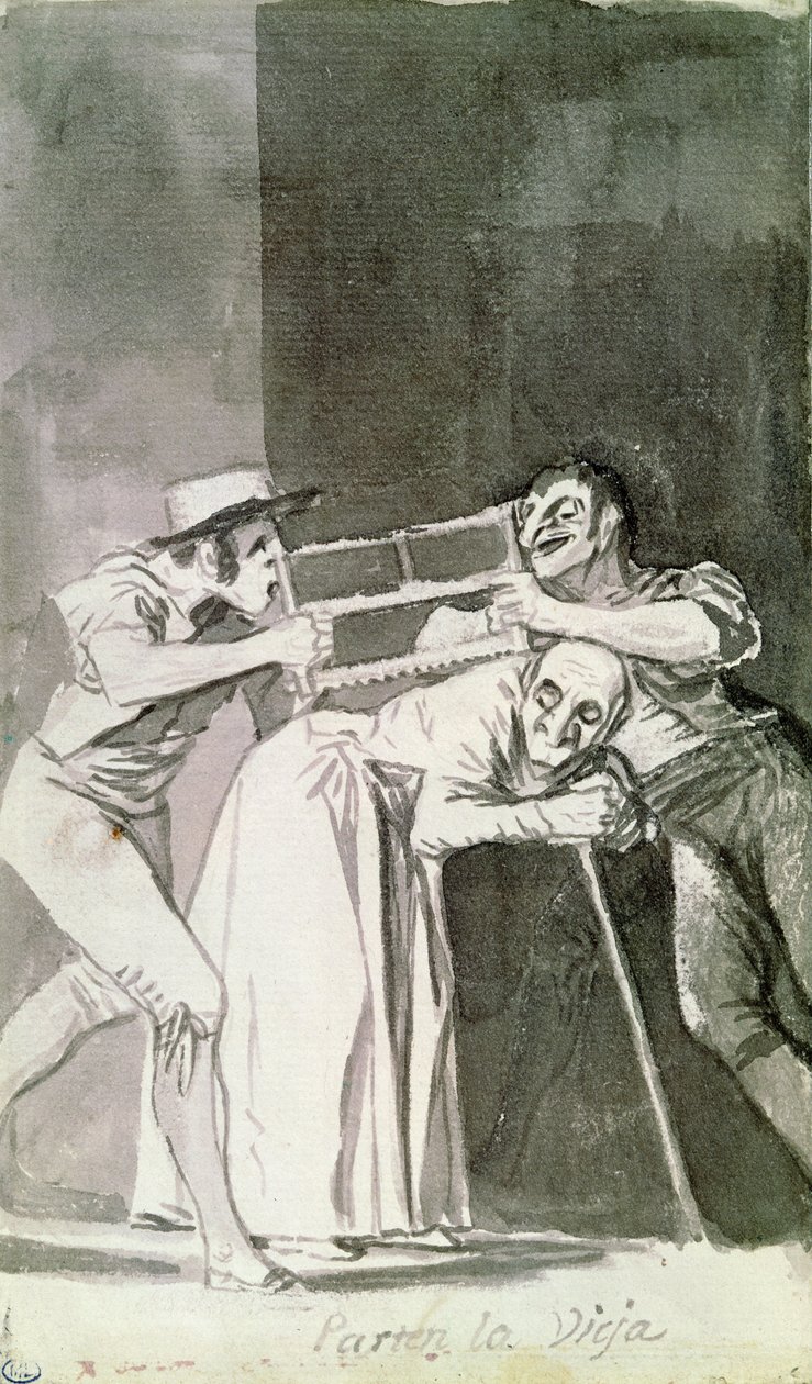 Taglia il vecchio (Parten la vieja) da Francisco de Goya
