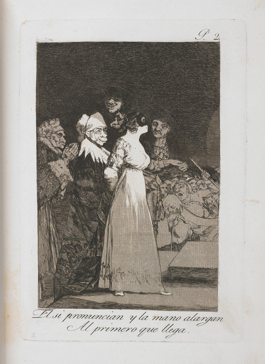 Tavola da Los Caprichos, 1797-1798 da Francisco de Goya