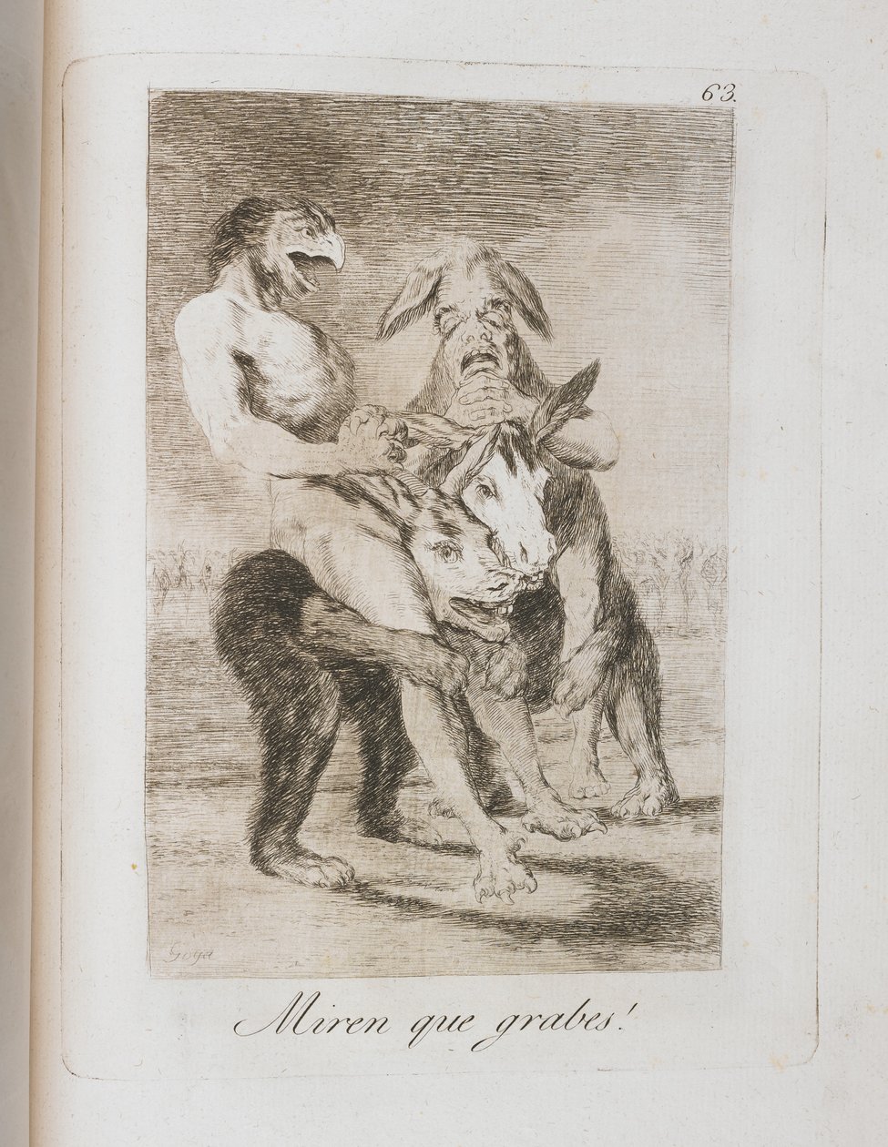 Piatto da Los Caprichos, 1797-1798 da Francisco de Goya