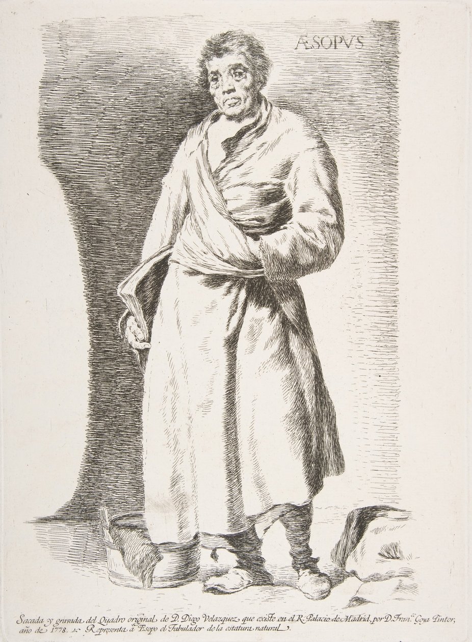 Esopo, da Incisioni dopo Velazquez da Francisco de Goya