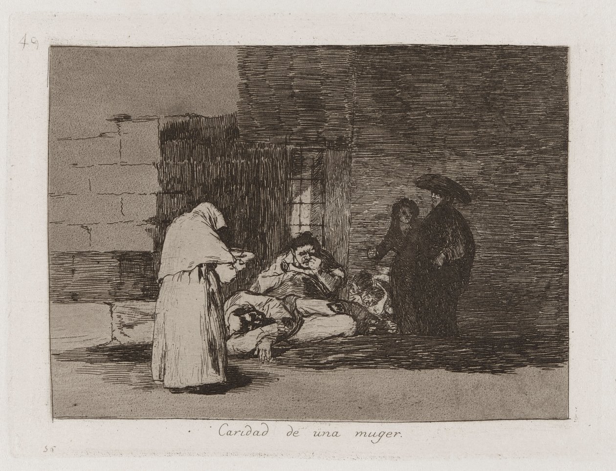 Caridad de una muger (Una donna) da Francisco de Goya