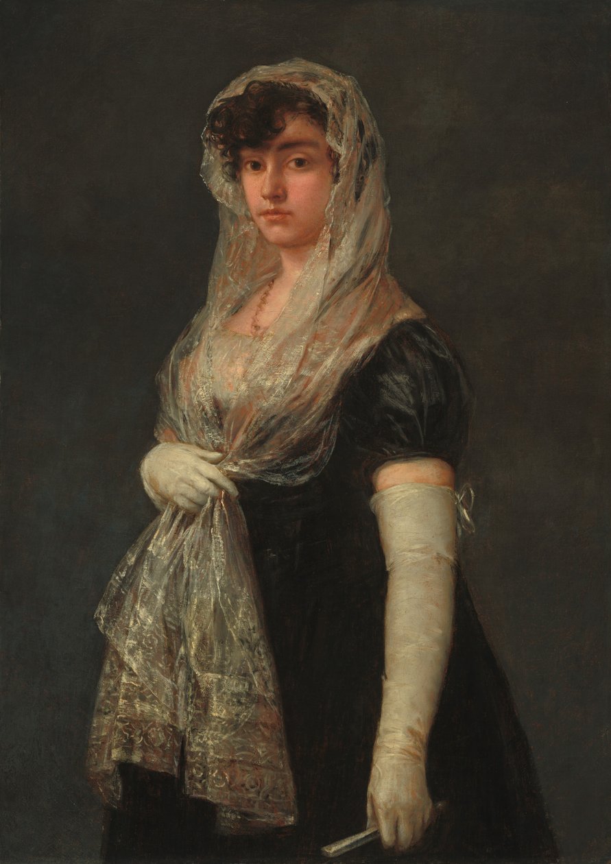 Giovane donna con mantiglia e baschina da Francisco de Goya