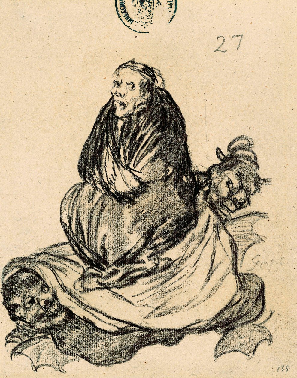 Una strega in viaggio da Francisco de Goya