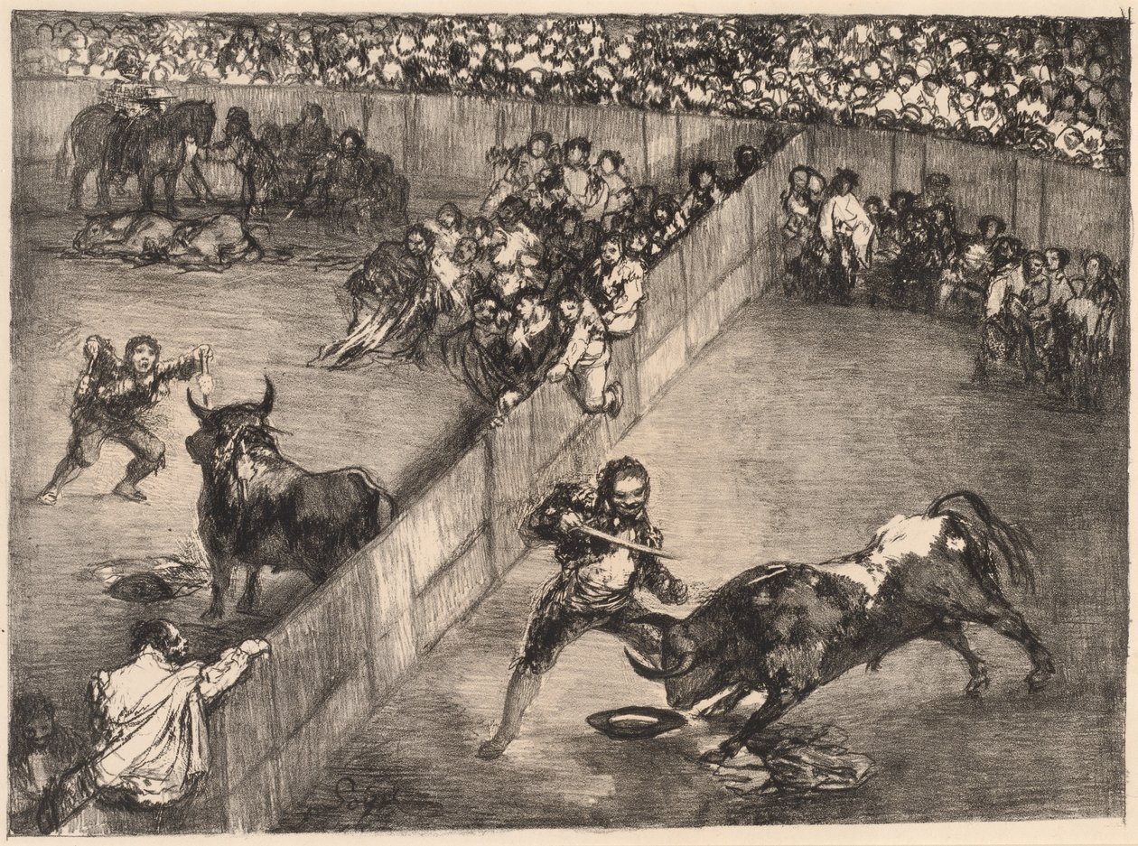 Corrida in un Anello Diviso da Francisco de Goya