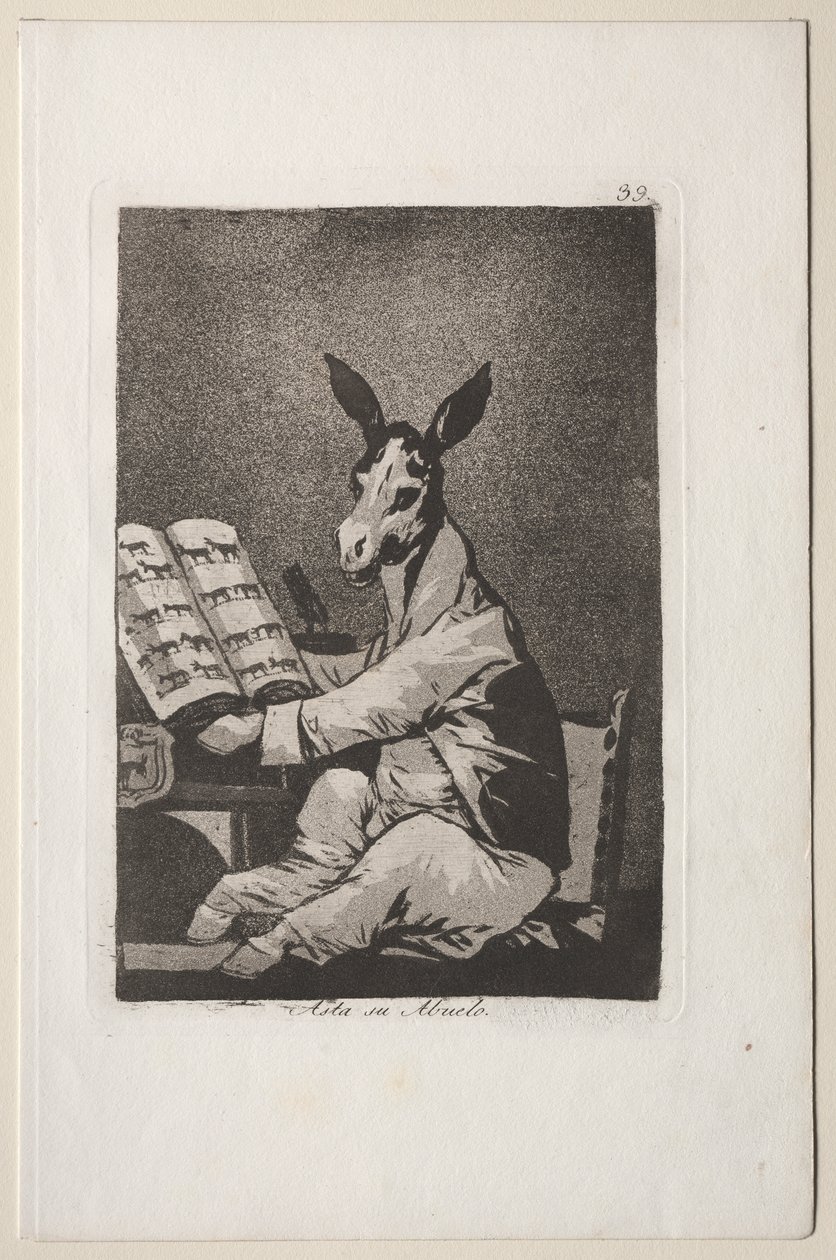 Caprichos: E così era suo nonno. da Francisco de Goya