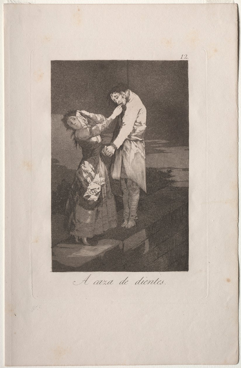 Caprichos: A caccia di denti da Francisco de Goya