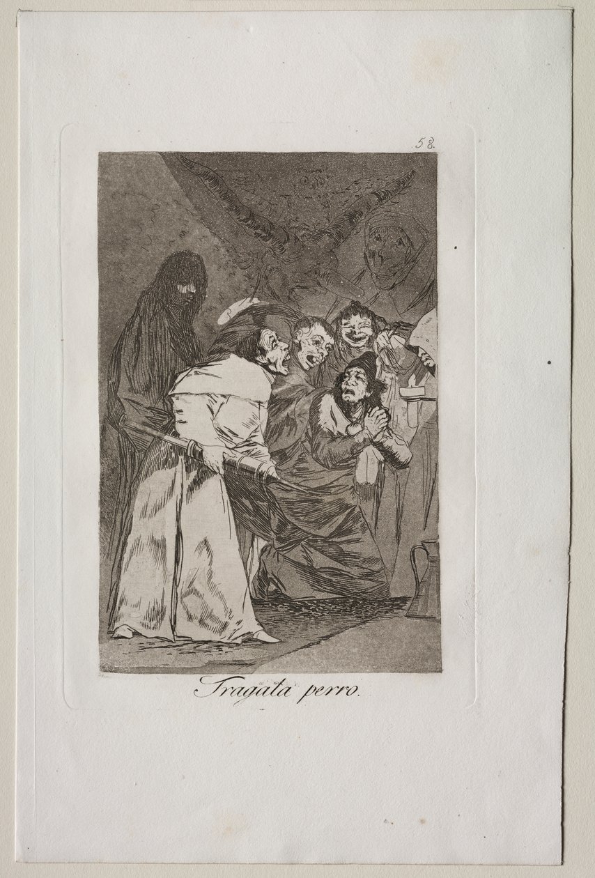 Capricci: Ingoialo, Cane! da Francisco de Goya