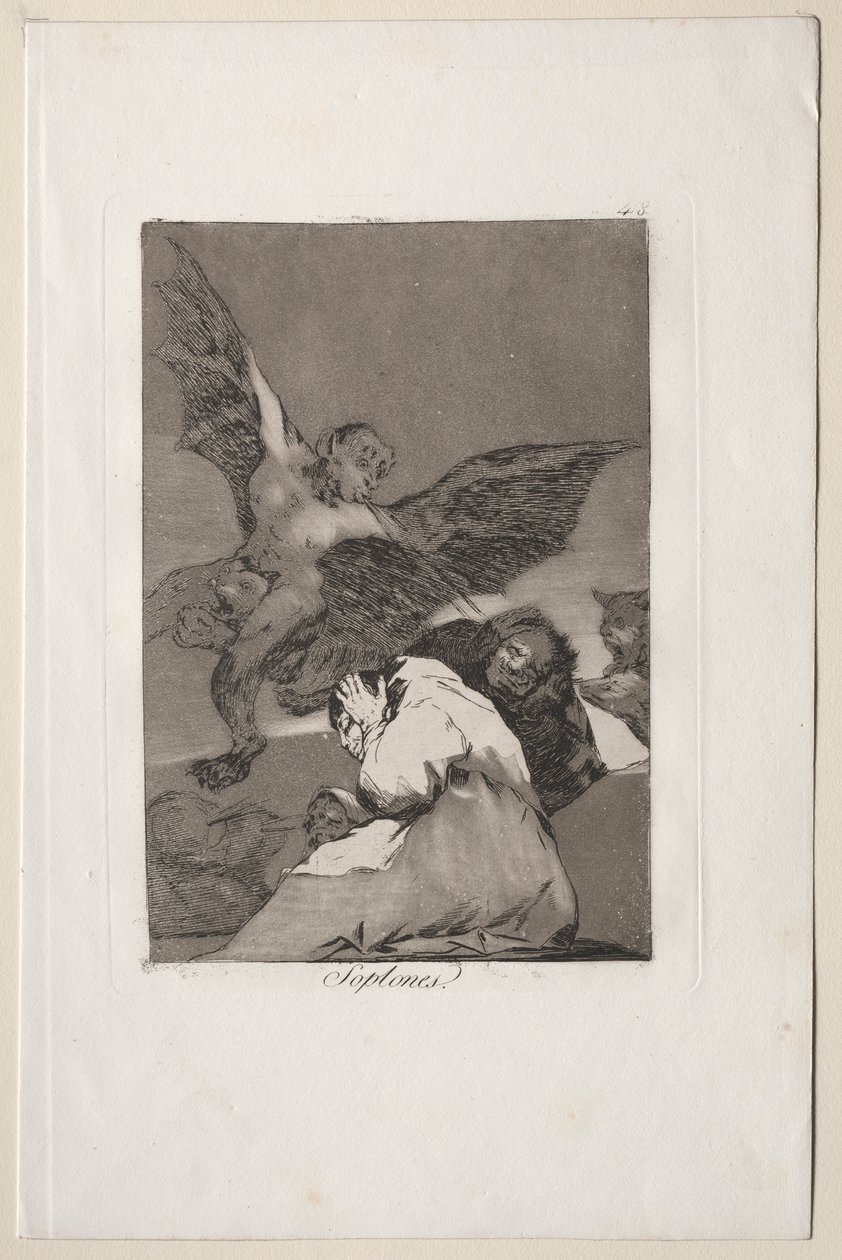 Capricci: Portatori di Pettegolezzi - Raffiche di Vento da Francisco de Goya