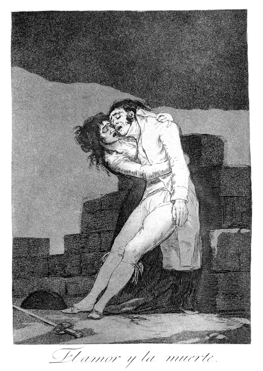 Amore e morte, 1799 da Francisco de Goya