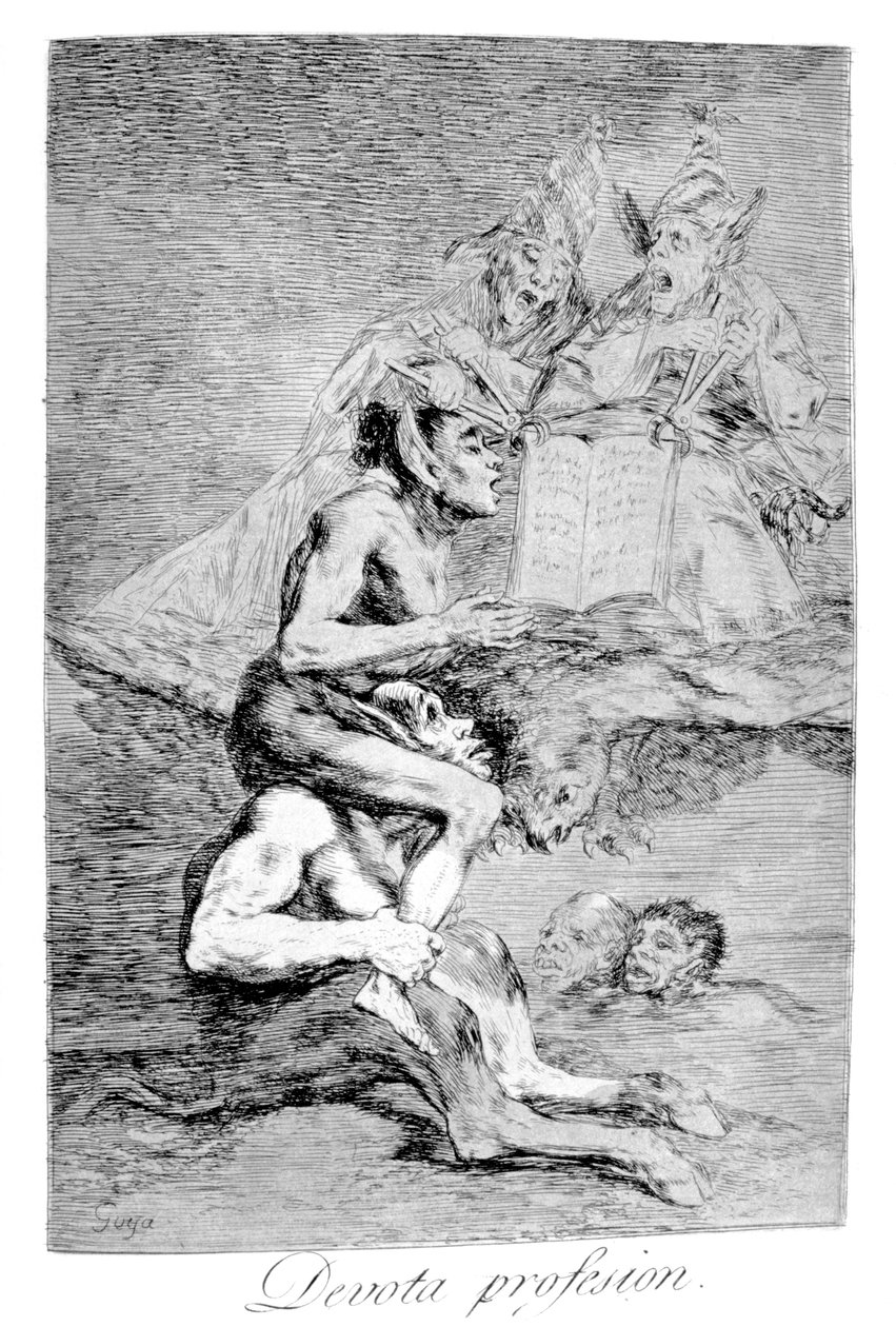 La Professione Devota, 1799 da Francisco de Goya