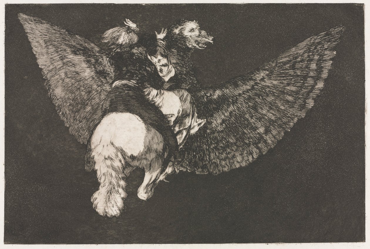 I proverbi: Follia volante, 1864 da Francisco de Goya