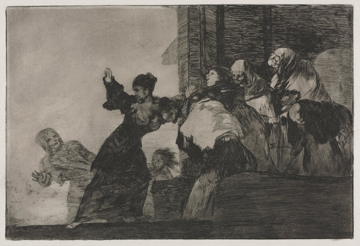 I proverbi: Povera follia, 1864 da Francisco de Goya
