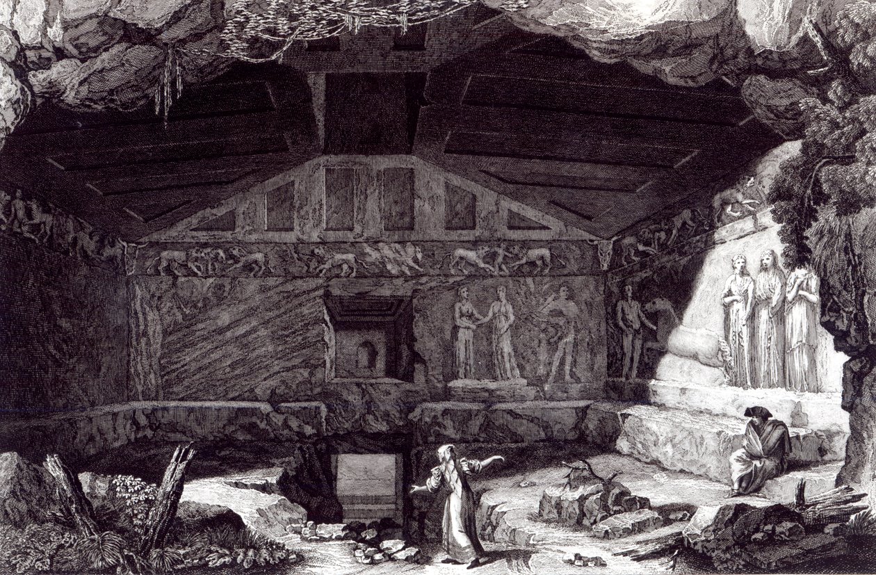 Tomba etrusca, c.1780 da Franciszek Smuglewicz