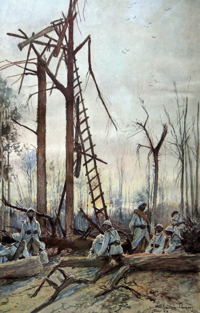 La battaglia della Somme, 1916 da Francois Flameng