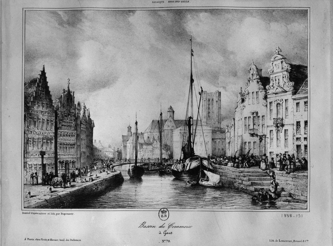 Veduta di Gand da Francois Joseph Dupressoir