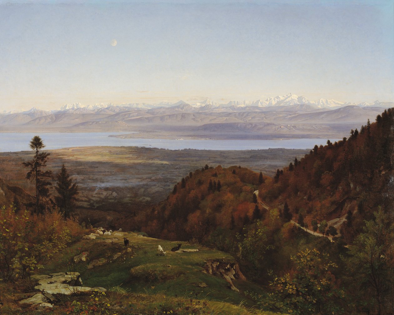 Mont-Blanc visto da Saint-Cergues, 1869 da Francois Louis Francais