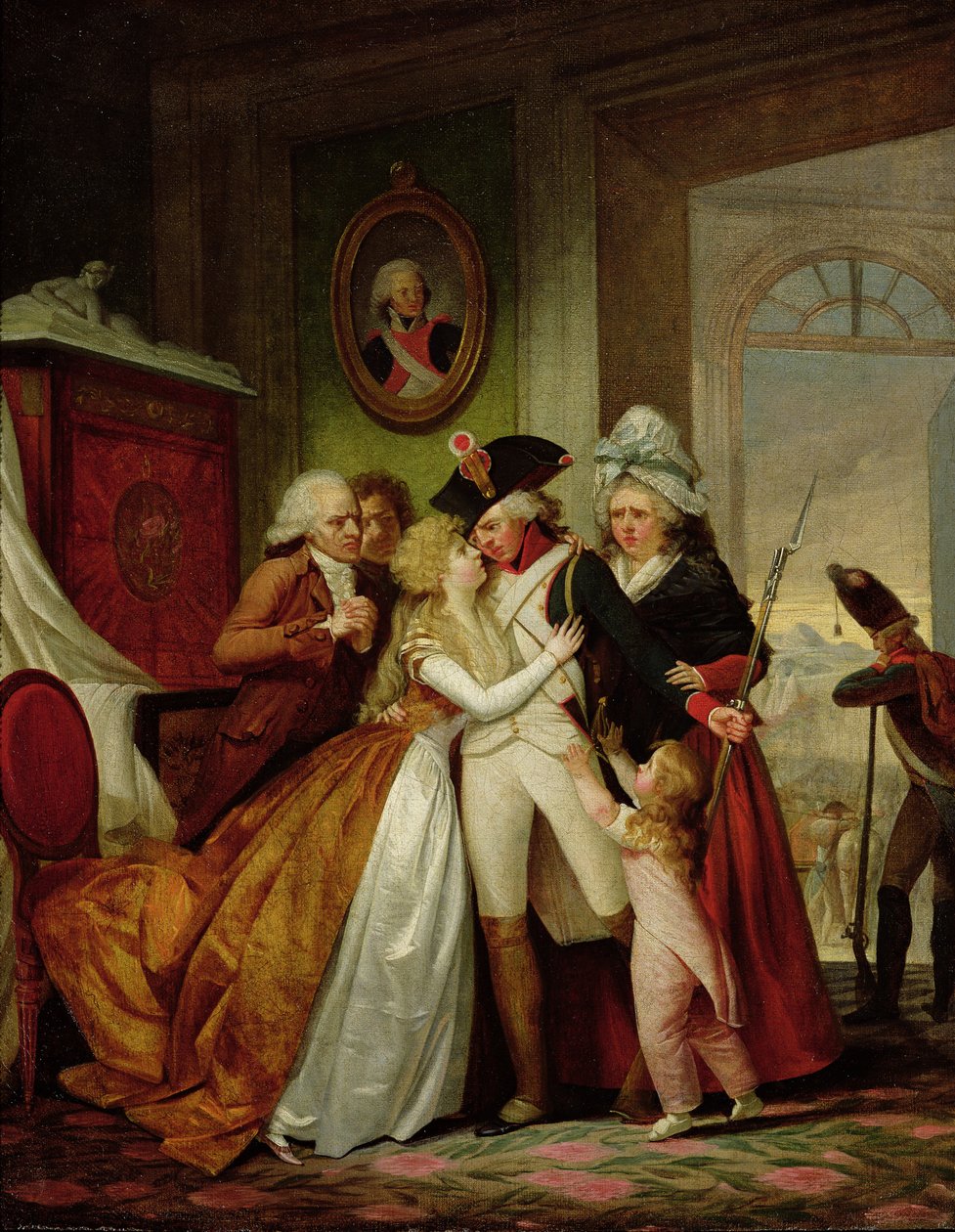 La partenza dei volontari da Francois Louis Joseph Watteau
