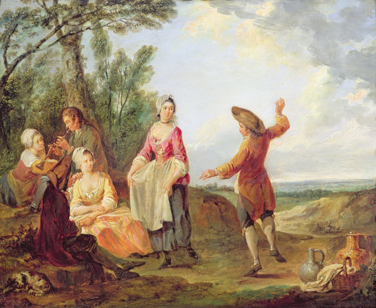 La danza rustica da Francois Louis Joseph Watteau