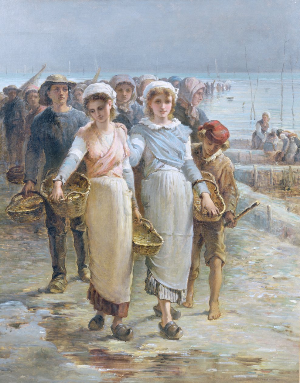Ragazze delle ostriche a Cancale da Francois Nicolas Augustin Feyen Perrin