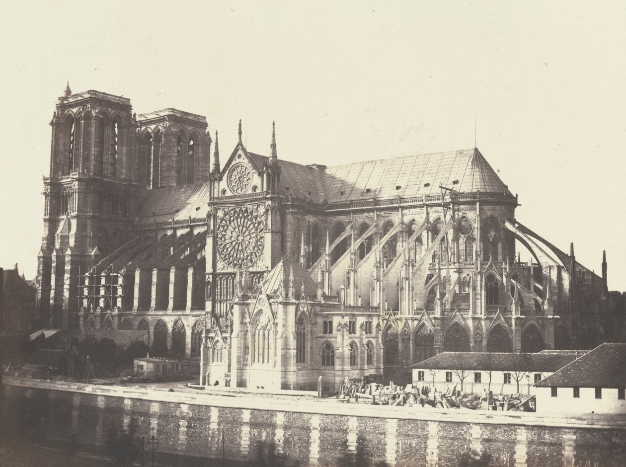 Chiesa di Notre Dame - Lato sud, 1852 (foto) da Francois Auguste Renard