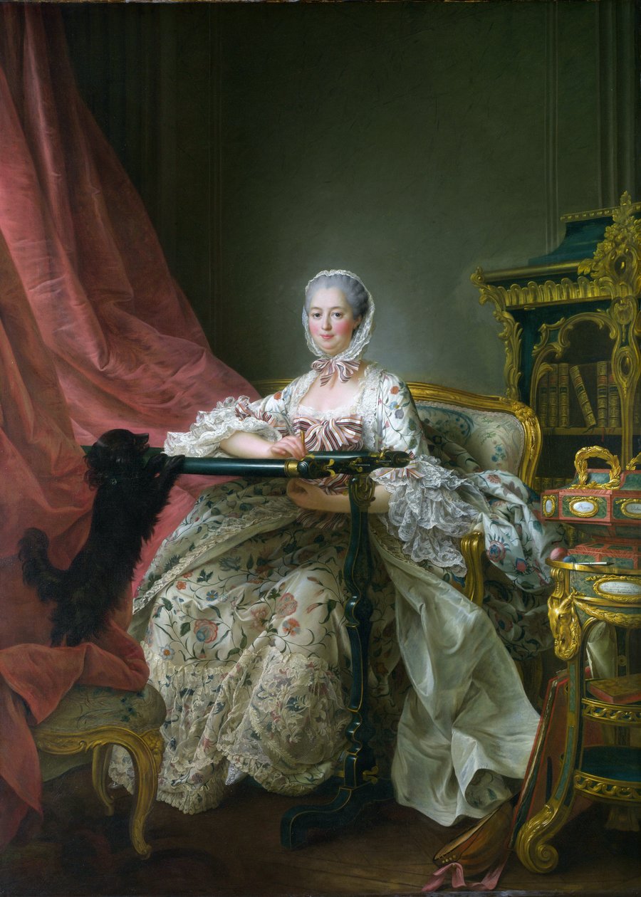 Madame de Pompadour al suo telaio da ricamo da Francois Hubert Drouais