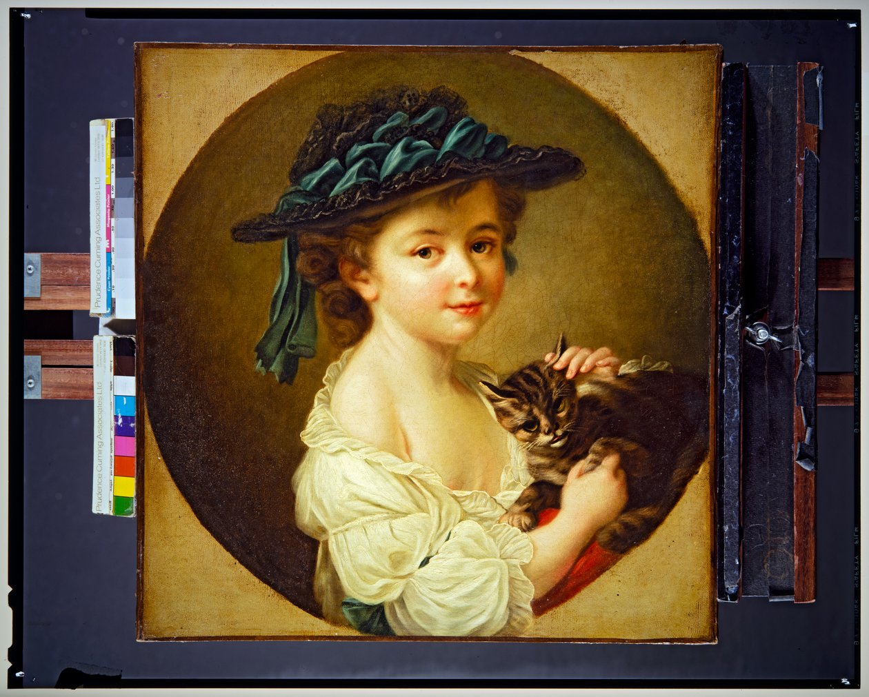 Ragazza con gatto da Francois Hubert Drouais